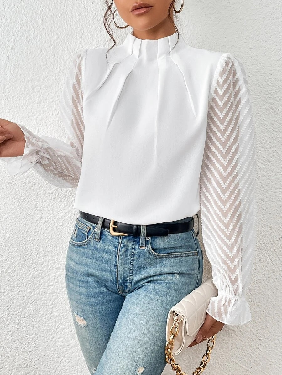 Dames top met print – stijlvol blouse shirt voor werk & vrije tijd