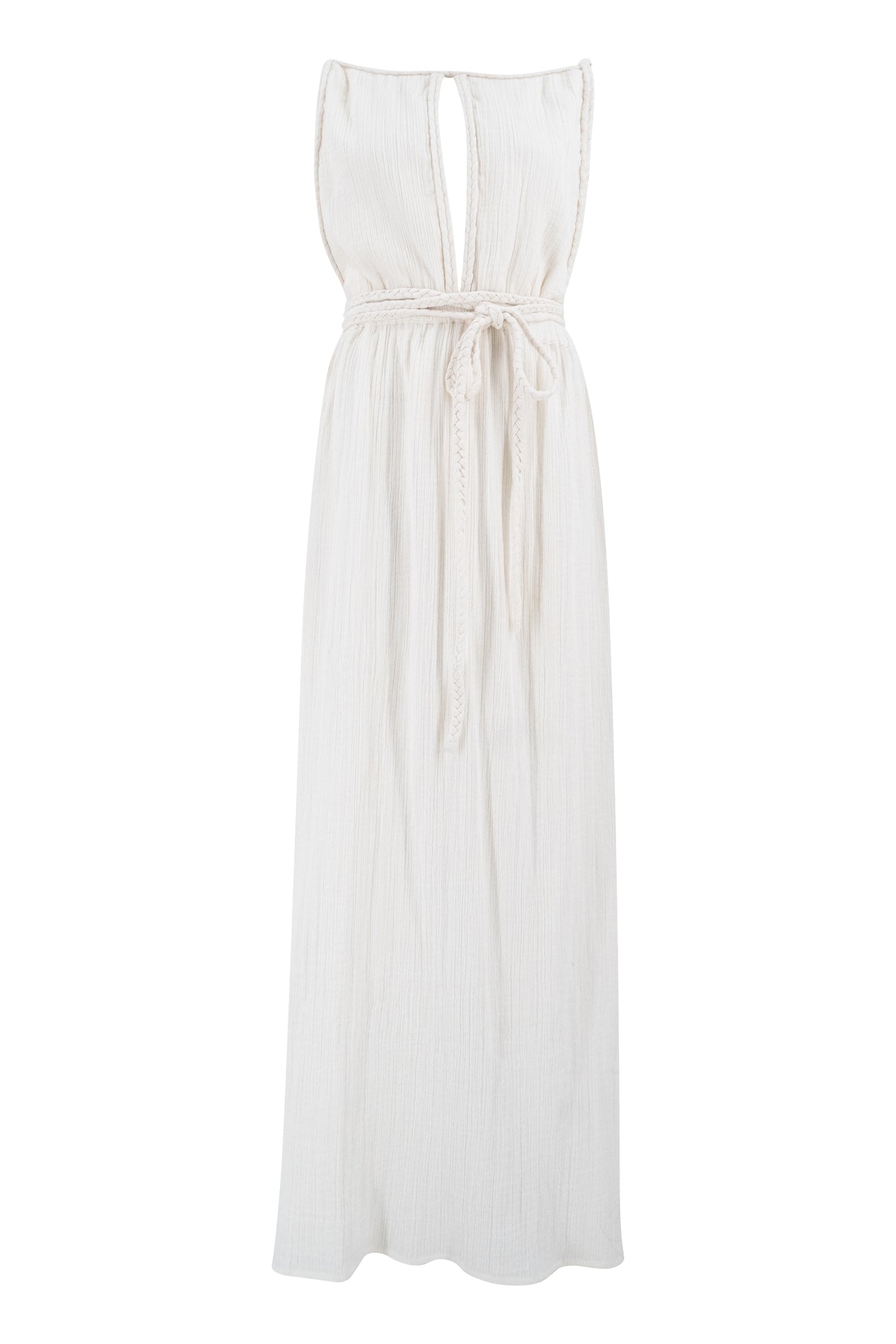 Romy Maxi Zomerjurk – Elegante Off White Jurk met Split