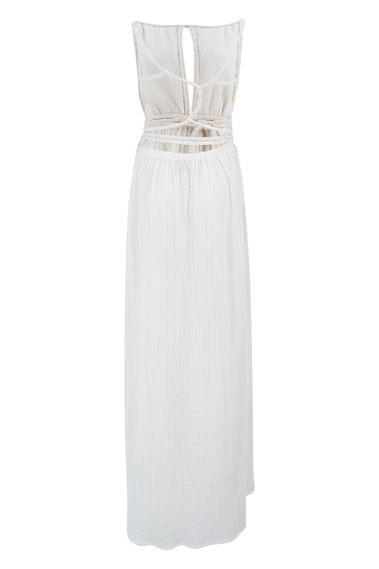 Romy Maxi Zomerjurk – Elegante Off White Jurk met Split