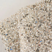 Schouder Gewatteerde Pailletten Mini Jurk – Statement Partyjurk met Luxe Sprankeling