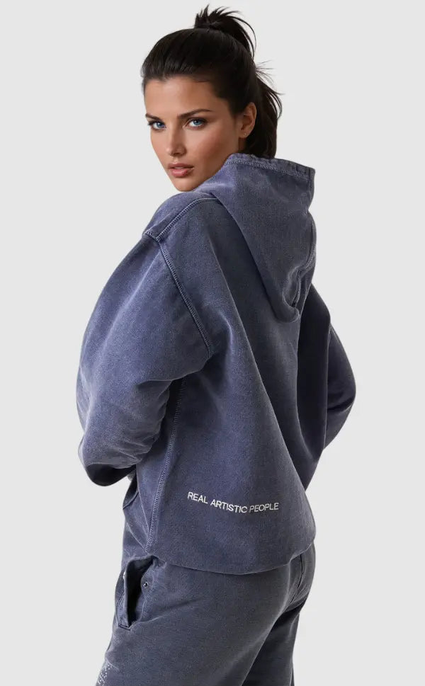 Dames hoodie donkerblauw voor winter – comfortabele trendy trui