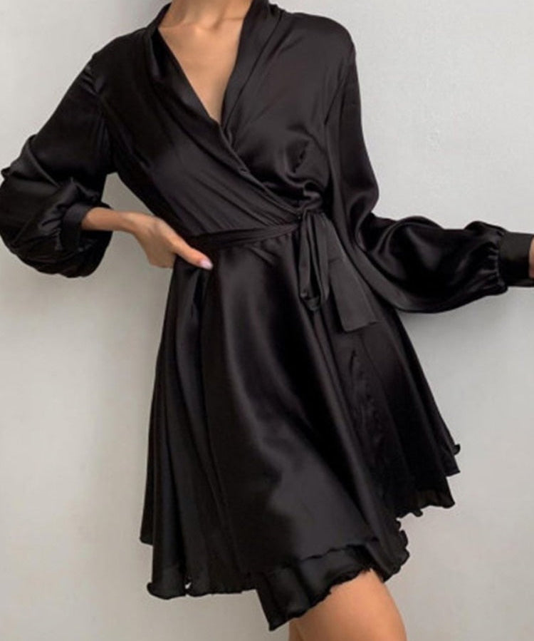 Sascha Satijnen Jurk voor Dames – Elegante Wikkeljurk voor Feestelijke Gelegenheden | Vardi Dante