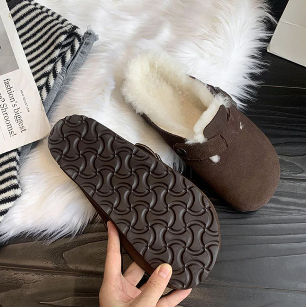 Arctic UrbanClassic dames instapklompen – gevoerde wintermuilen met teddyvoering