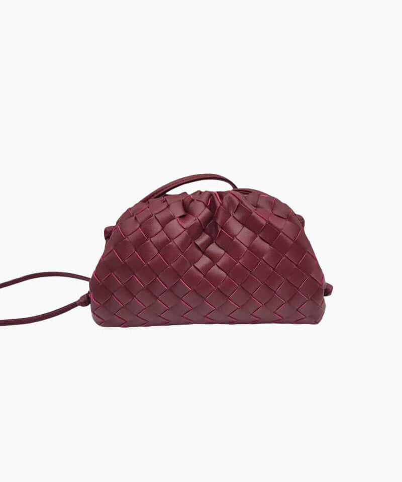 Pouch Bag – Gevlochten Design met Trekkoordsluiting voor Avonden en Events