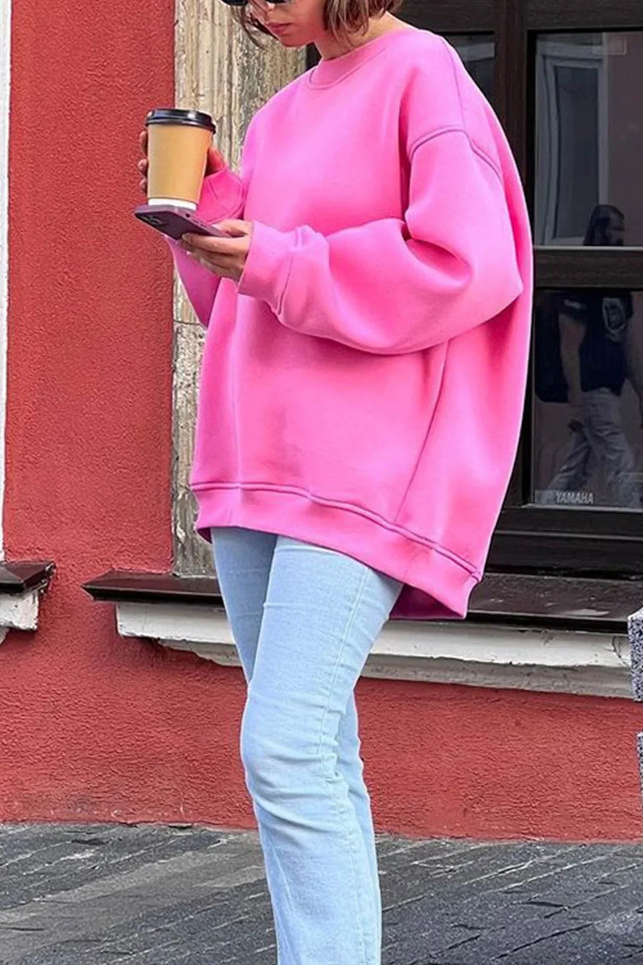 Lola Oversized Sweater Dames – Zachte Trui van Biologisch Katoen met Ronde Hals