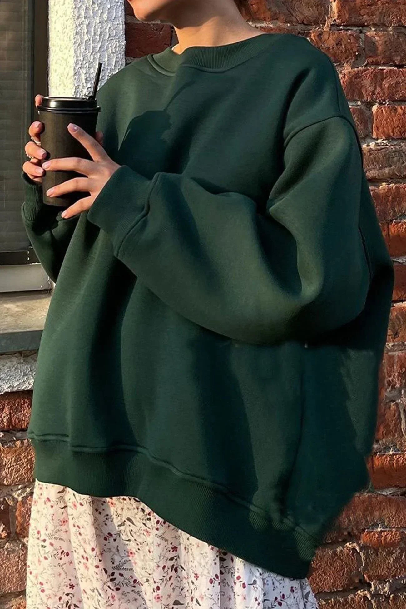 Lola Oversized Sweater Dames – Zachte Trui van Biologisch Katoen met Ronde Hals