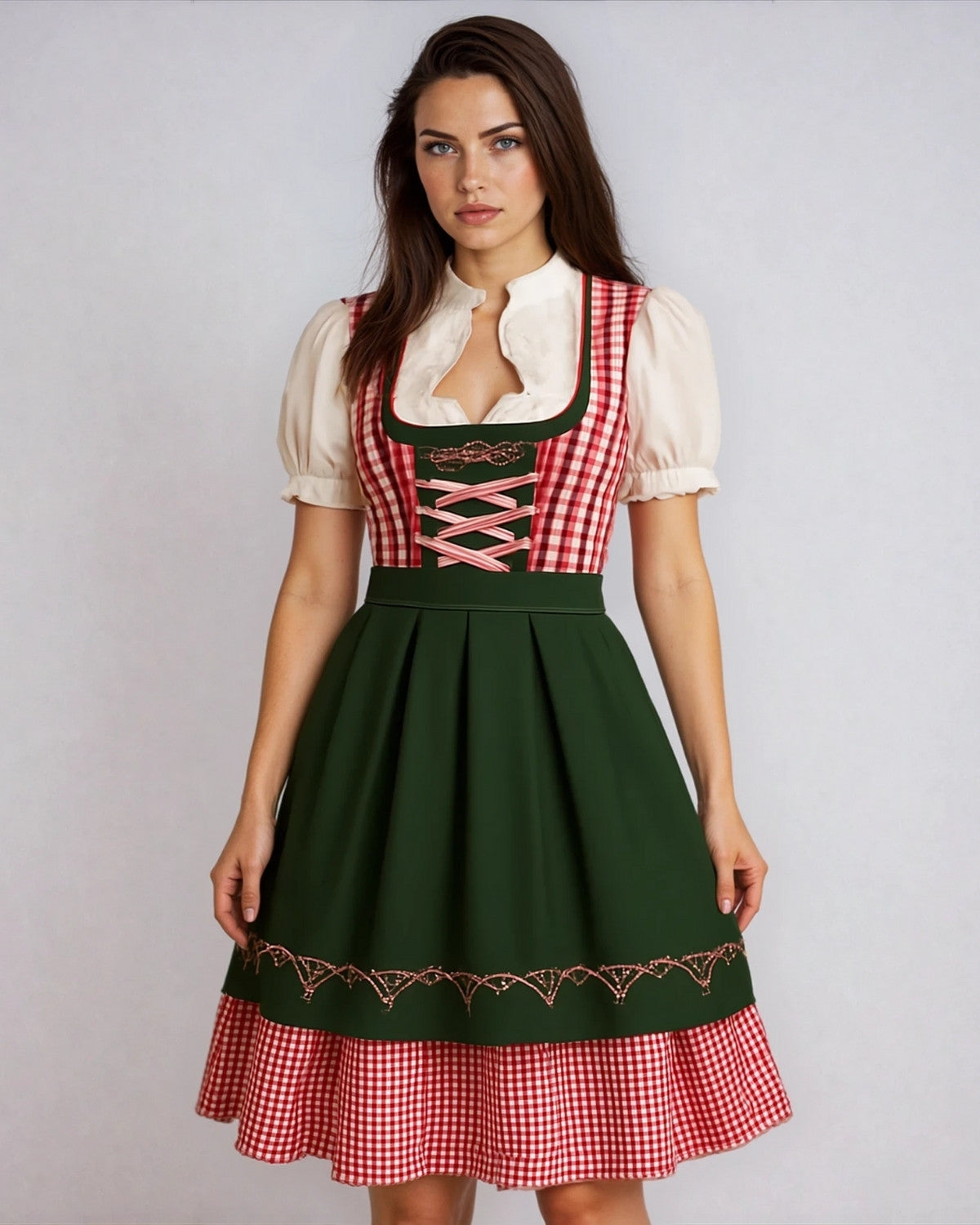 Traditionele Oktoberfest Dirndl Jurk – Authentiek Beiers Design voor Dames