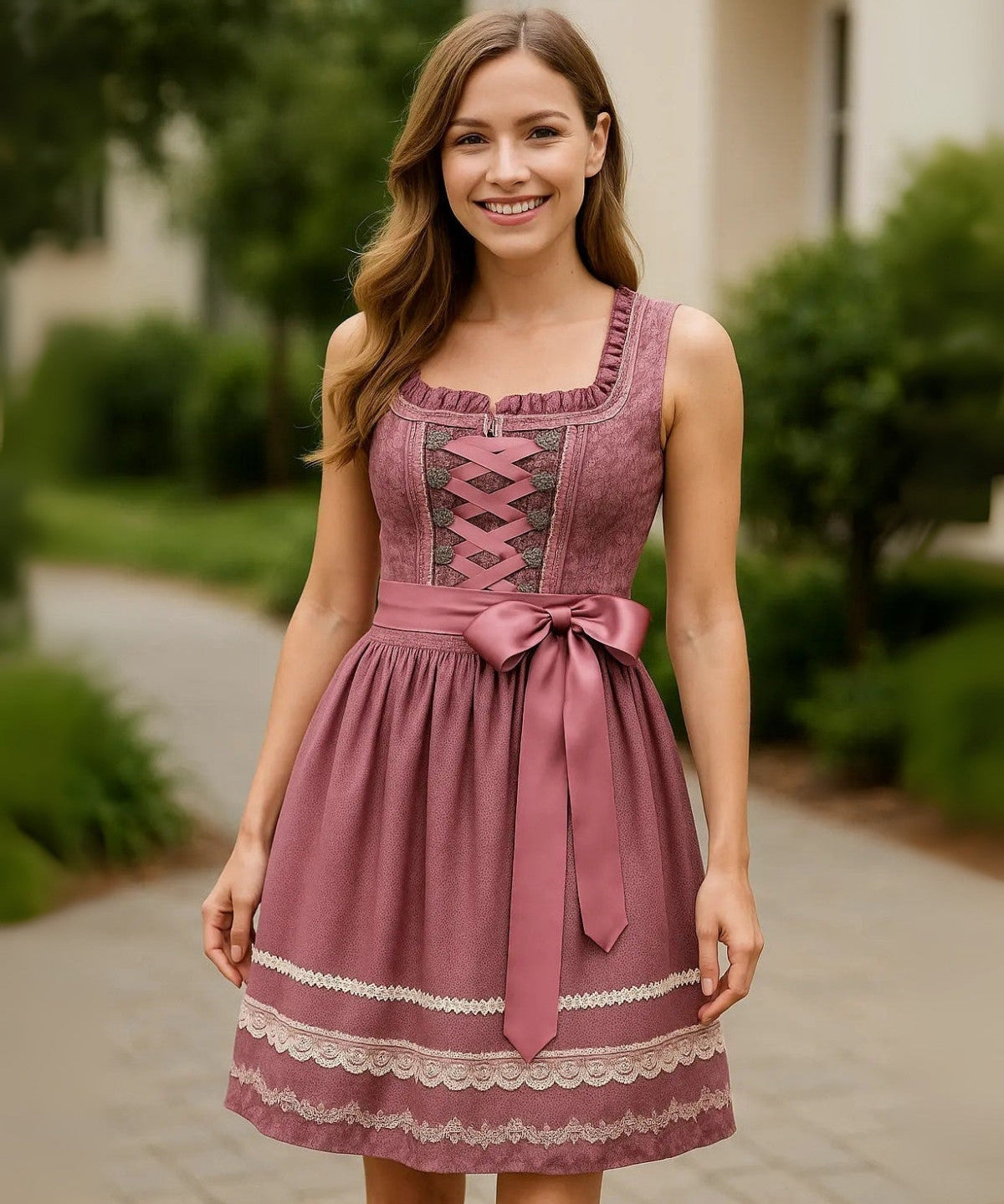 Traditionele_Oktoberfest_dirndl_jurk_met_schort_en_vetersluiting_Dames_roze_1.jpg