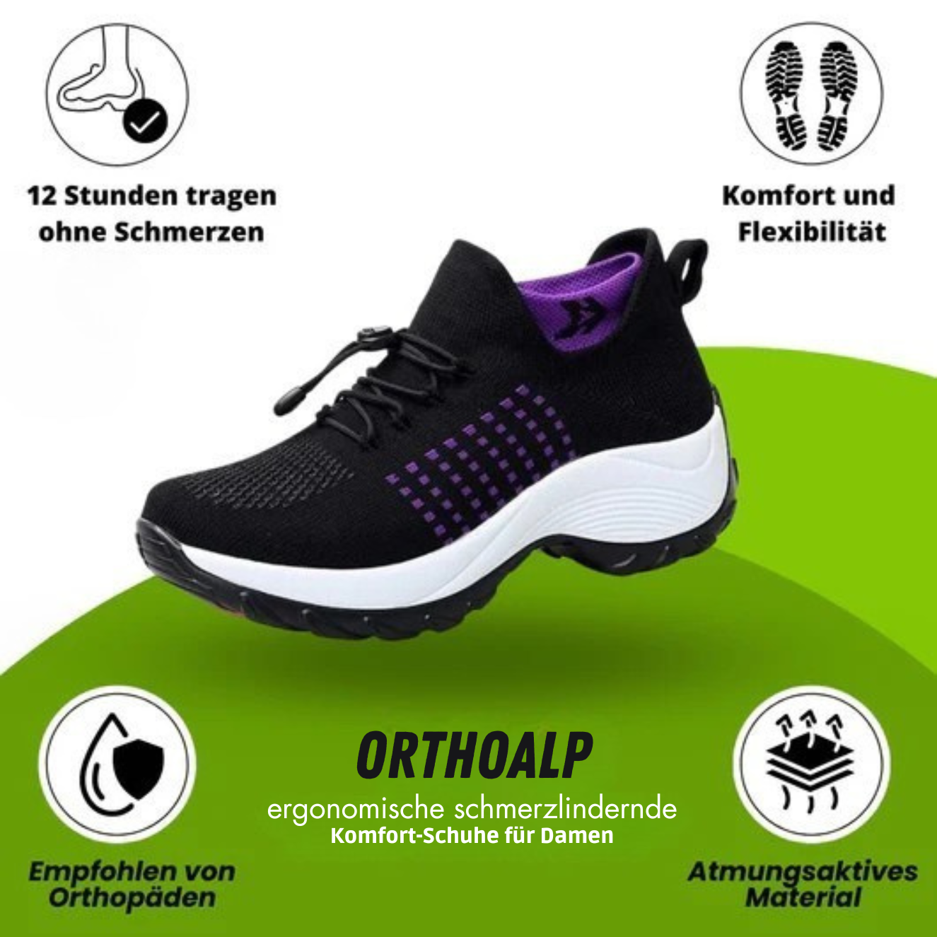 Orthopedische comfortabele schoenen dames – extra brede steunschoenen voor dagelijks gebruik