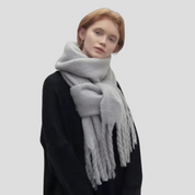 Dames kwastjessjaal – stijlvolle lange sjaal met franjes en zachte stof