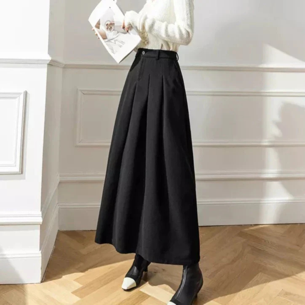 Elegante damesrok – getailleerde midi-rok met split en flatterende pasvorm