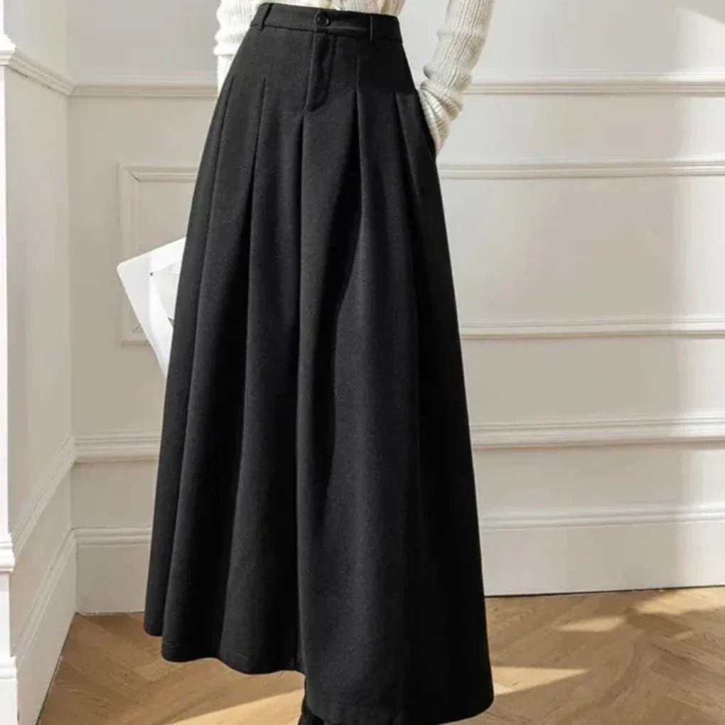 Elegante damesrok – getailleerde midi-rok met split en flatterende pasvorm