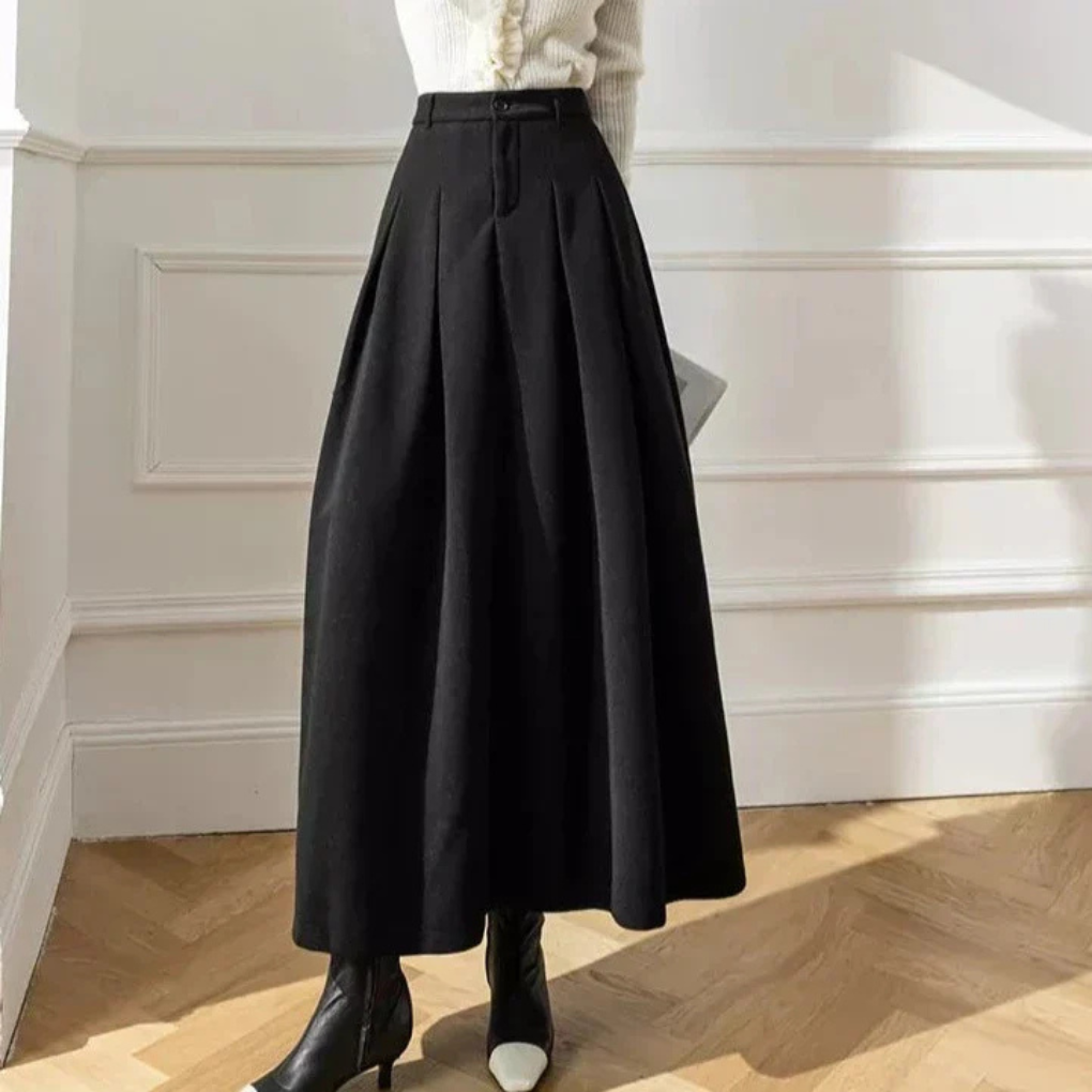 Elegante damesrok – getailleerde midi-rok met split en flatterende pasvorm