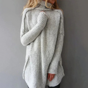 Oversized trui dames – comfortabele gebreide trui met relaxte pasvorm