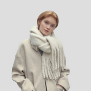 Dames kwastjessjaal – stijlvolle lange sjaal met franjes en zachte stof