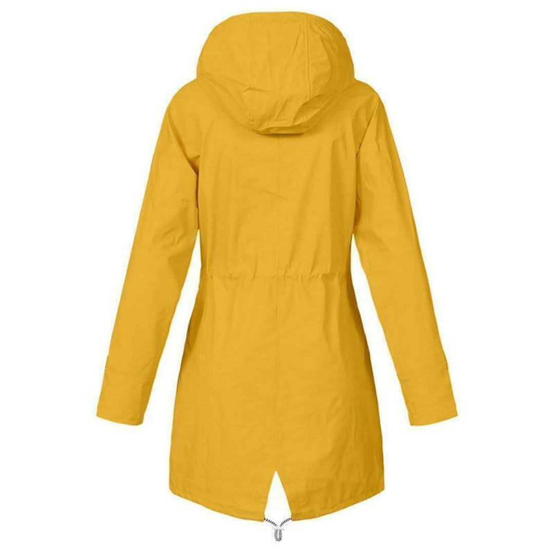 Lange dames regenjas – waterdichte parka met capuchon, stijlvol & ademend