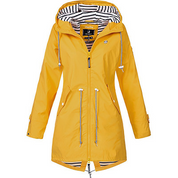Lange dames regenjas – waterdichte parka met capuchon, stijlvol & ademend