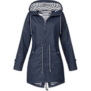 Lange dames regenjas – waterdichte parka met capuchon, stijlvol & ademend