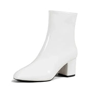 Dames enkelboots – elegante laarsjes met mid-hak, zijrits en stretchy pasvorm