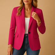 Getailleerde dames blazer – stijlvolle single breasted blazer met reverskraag