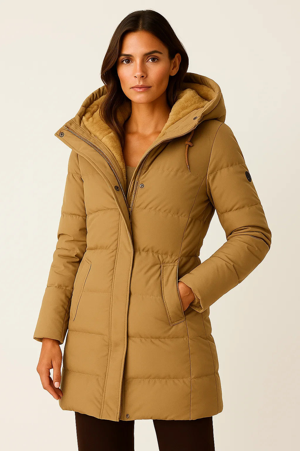 Pufferjas Dames – Zwarte Comfortabele Winterjas met Isolatie