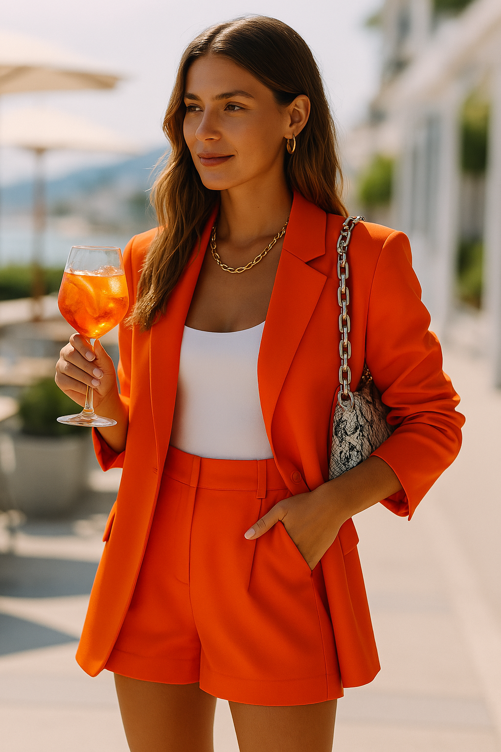 Anny dames set | Zomerse blazer & shorts set | Elegante tweedelige outfit