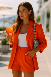 Anny dames set | Zomerse blazer & shorts set | Elegante tweedelige outfit