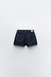 ASHLEY dames denim set – top & skort outfit in licht of donker denim