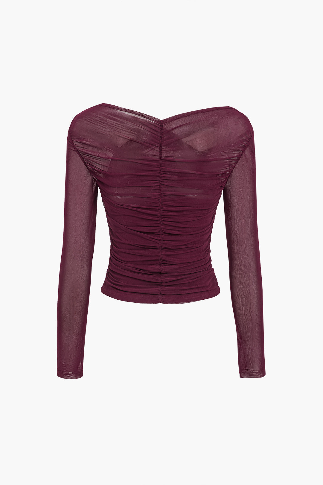 Doorzichtige mesh top dames – elegante sheer top met lange mouwen