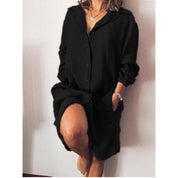 Marlene | Dames Lange Linnen Blouse | Elegante Lange Snit