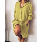 Marlene | Dames Lange Linnen Blouse | Elegante Lange Snit