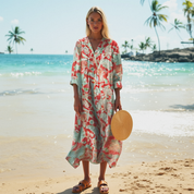 Ellis Vintage Bloemenjurk – Luchtige Zomerjurk met Portefeuille Model