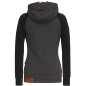 Sportieve dames hoodie – warme hoodie met ritssluiting & fleecevoering