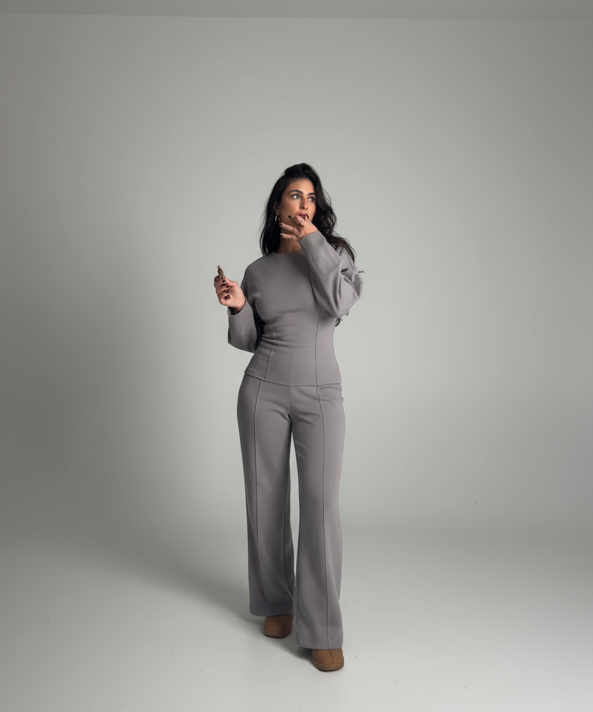 Chique dames set – elegante tweedelige outfit met flatterende pasvorm