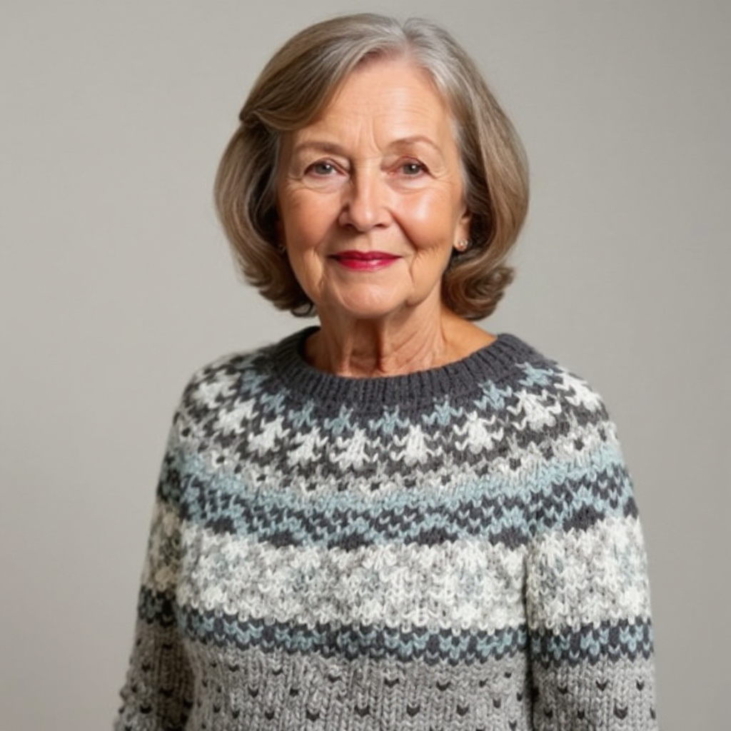 Amelia – Handgebreide IJslandse trui dames | Vintage woltrui met authentiek Scandinavisch patroon