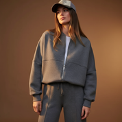 Comfortabele dames tracksuit – zachte loungewear set met flatterende pasvorm