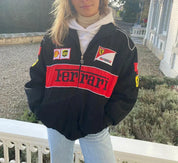 Nika Ferrari Racing jacket unisex – oversized jas met iconische F1 patches
