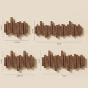 Houten Kapstok Muur – Design Wandkapstok van Walnoot of Beukenhout | Piano