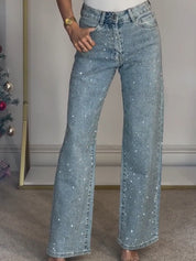 Sabine | Glitterende Damesjeans – Elegant, Comfortabel & Trendy