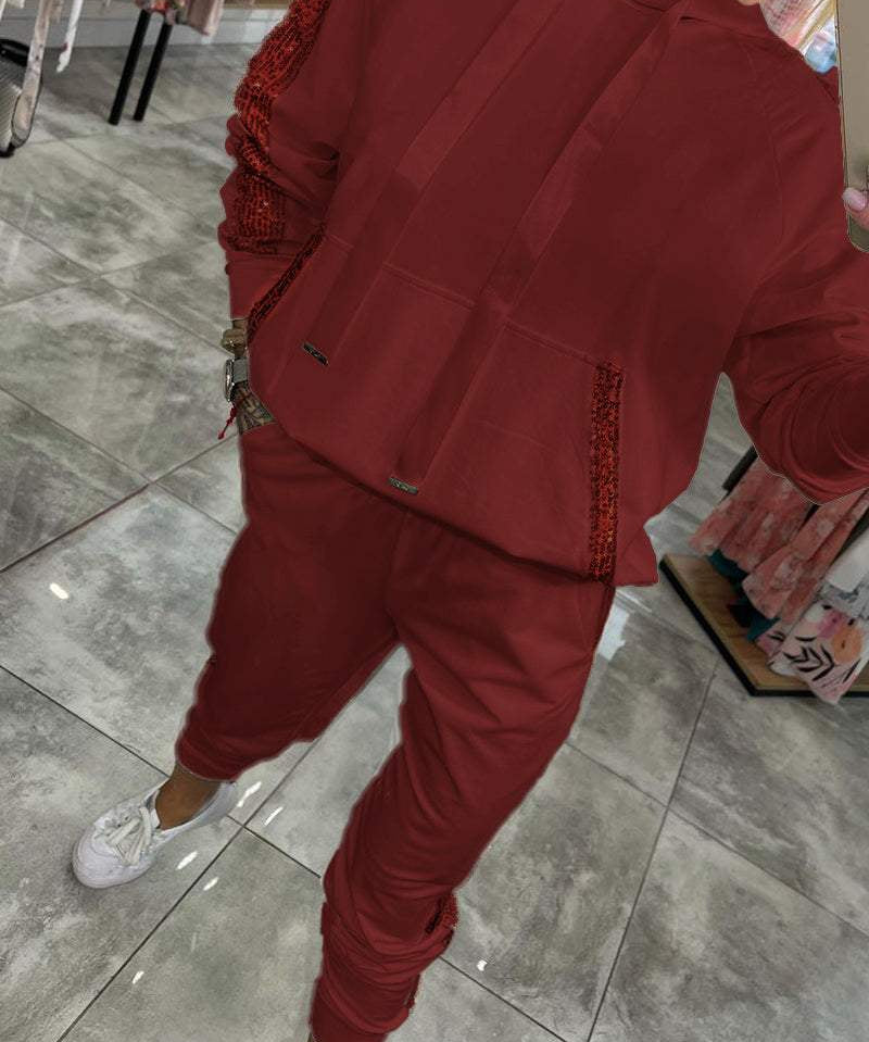 Esmee Dames Herfst Set – Warme en Stijlvolle Tweedelige Glitter Outfit