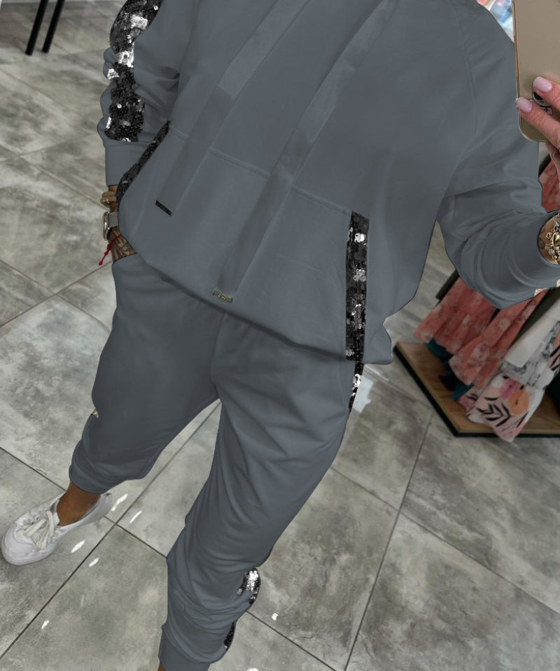 Esmee Dames Herfst Set – Warme en Stijlvolle Tweedelige Glitter Outfit