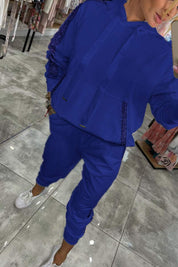 Esmee Dames Herfst Set – Warme en Stijlvolle Tweedelige Glitter Outfit