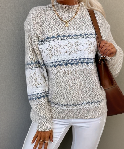 Noorse Wollen Trui Dames – Iceland Wintertrui met Scandinavisch Design