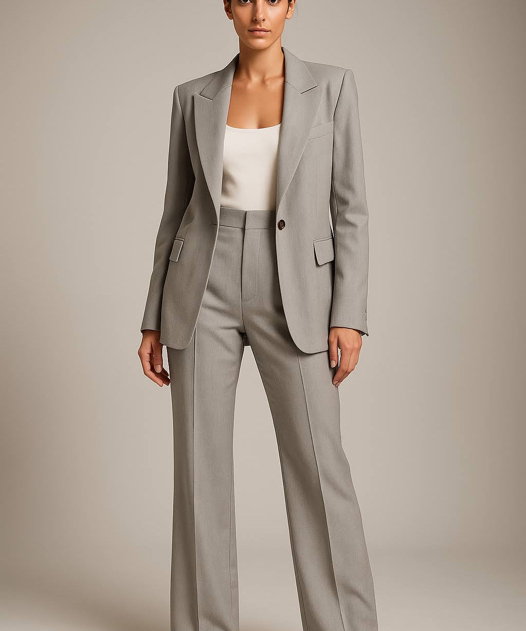 Dames 2-delig Broekpak | Blazer en Pantalon Set | Zakelijk & Formeel voor Kantoor