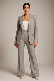 Dames 2-delig Broekpak | Blazer en Pantalon Set | Zakelijk & Formeel voor Kantoor