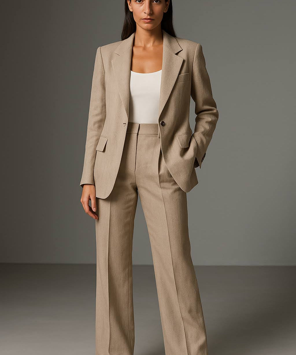 Dames 2-delig Broekpak | Blazer en Pantalon Set | Zakelijk & Formeel voor Kantoor