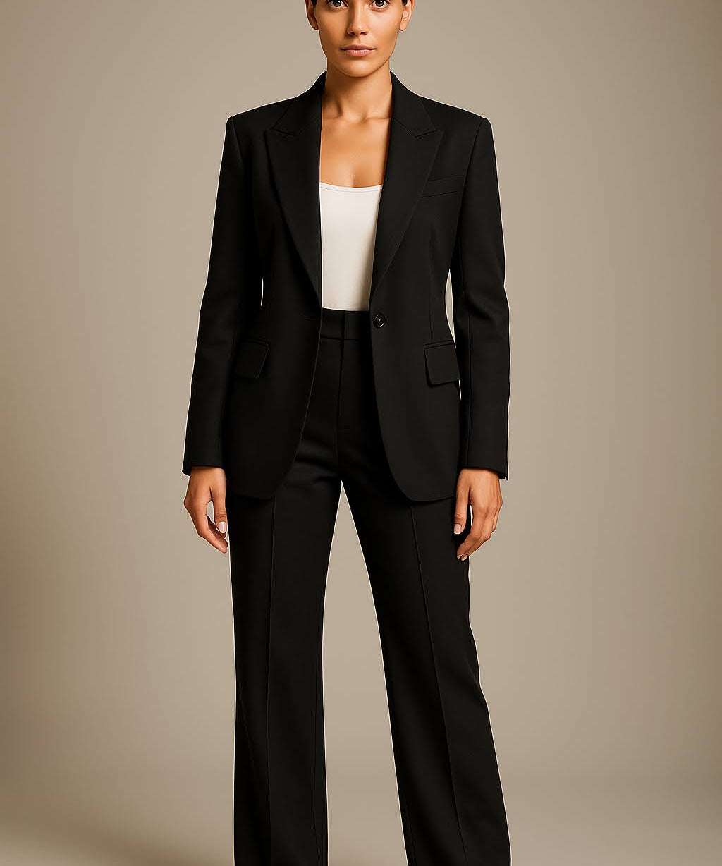 Dames 2-delig Broekpak | Blazer en Pantalon Set | Zakelijk & Formeel voor Kantoor