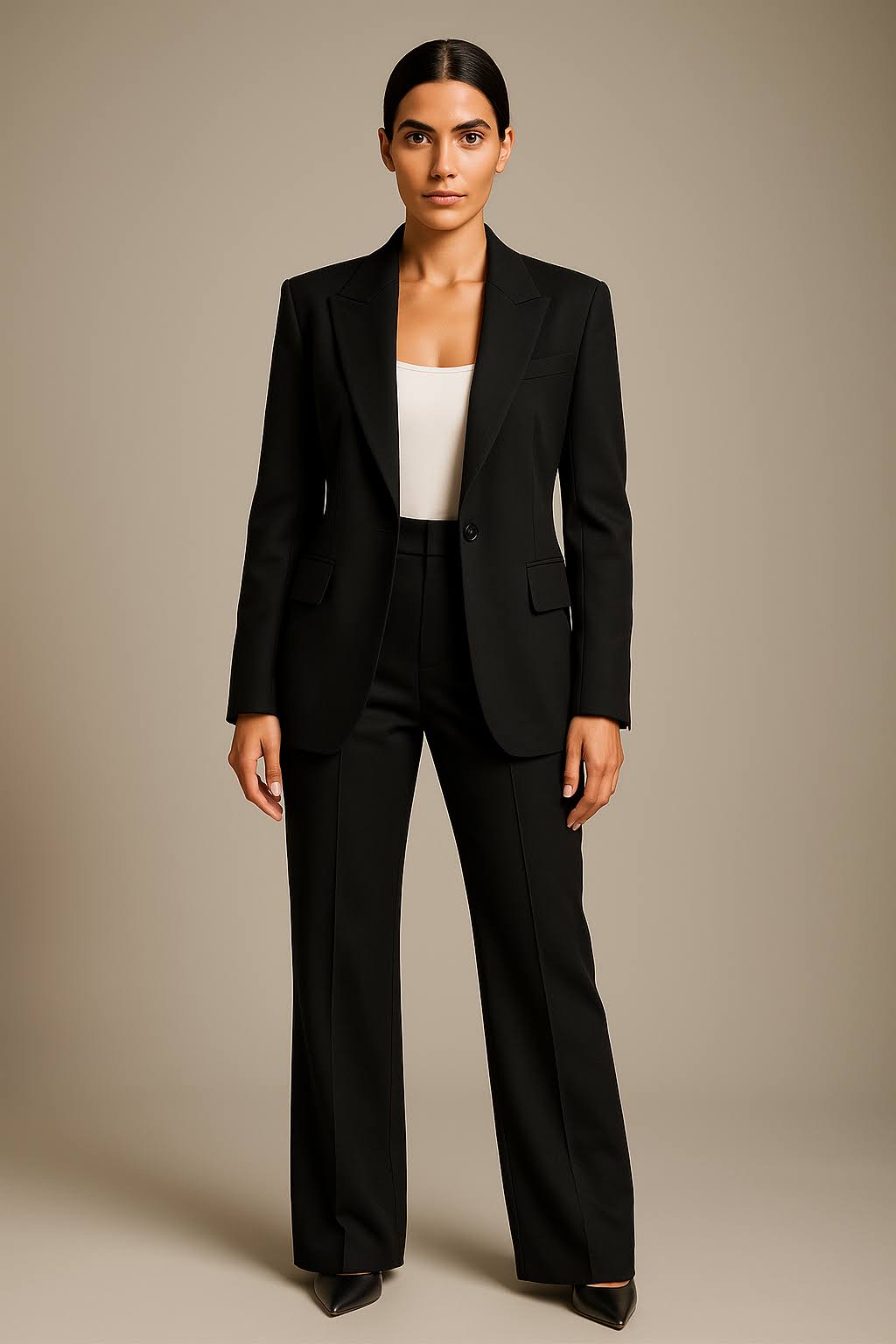 Dames 2-delig Broekpak | Blazer en Pantalon Set | Zakelijk & Formeel voor Kantoor