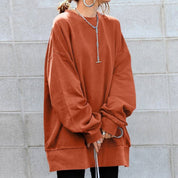 Dames sweatshirt oversized – zachte stof, lange mouw & tunieklengte