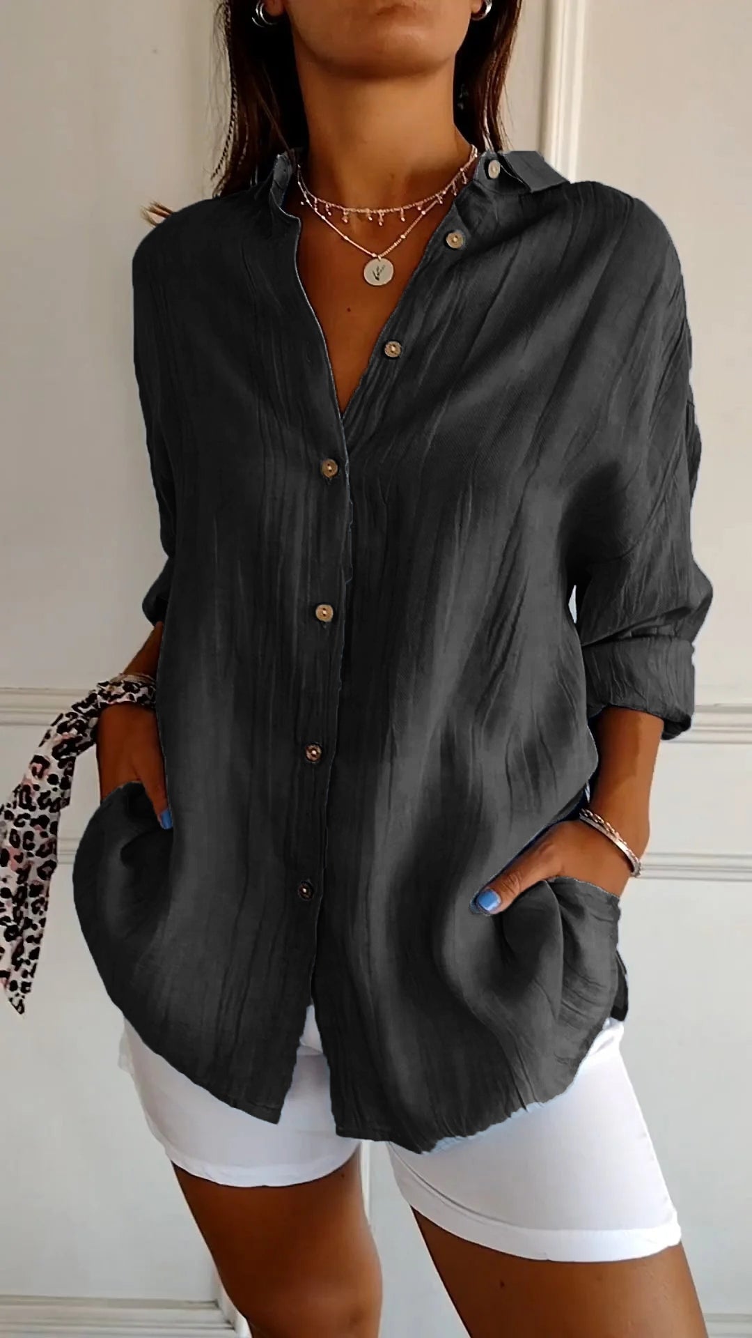 Mia blouse dames | Elegante lichtgewicht blouse | Luxe damesblouse met perfecte pasvorm